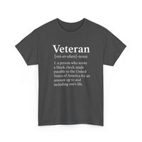 Load image into Gallery viewer, Veteran Definition T-Shirt — 'Veteran' Dictionary Quote Tee for Military &amp; Patriotic Pride