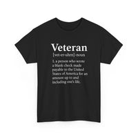 Load image into Gallery viewer, Veteran Definition T-Shirt — 'Veteran' Dictionary Quote Tee for Military &amp; Patriotic Pride