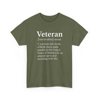 Load image into Gallery viewer, Veteran Definition T-Shirt — 'Veteran' Dictionary Quote Tee for Military &amp; Patriotic Pride