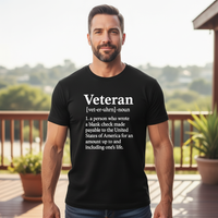Load image into Gallery viewer, Veteran Definition T-Shirt — 'Veteran' Dictionary Quote Tee for Military &amp; Patriotic Pride